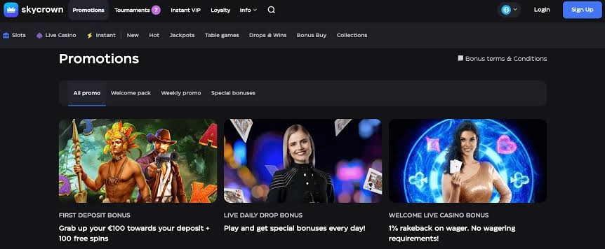 What Bonuses Does Sky Crown Casino Offer?